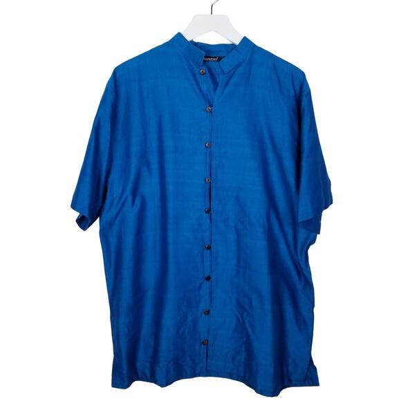 BAREFOOT ORGINAL Handwoven Handmade Hank-Dyed Pure Cotton Shirt - Small - Picture 1 of 5